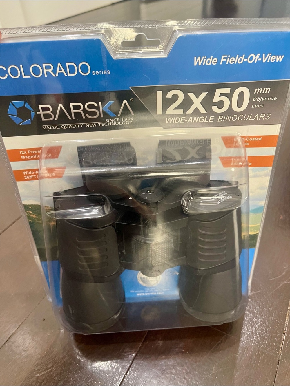 Colorado 12x50 Black Wide-Angle Binoculars